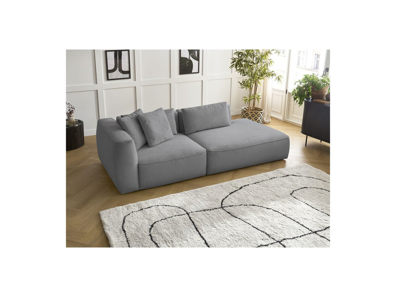 Canapé Droit Fixe 3 Places - Leopold - Tissu Chiné - Angle Droit