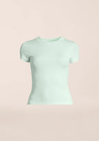Defined Rib Tee - Misty Green