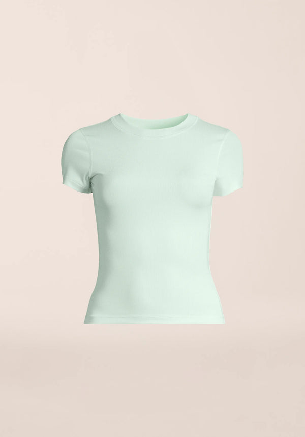 Defined Rib Tee - Misty Green