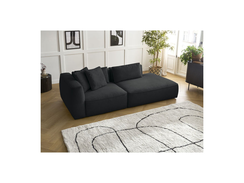 Canapé Droit Fixe 3 Places - Leopold - Tissu Chiné - Angle Droit