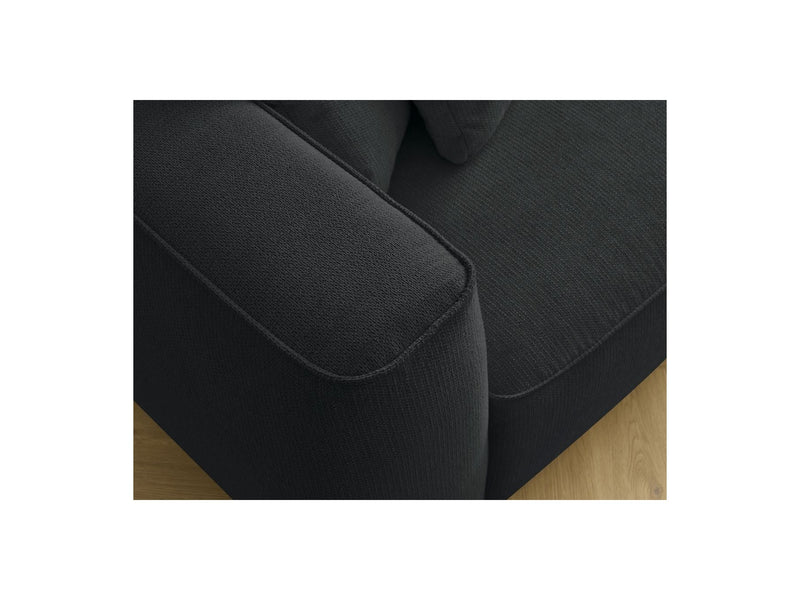 Canapé Droit Fixe 3 Places - Leopold - Tissu Chiné - Angle Droit