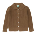 Cárdigan pointelle de algodón orgánico marca camel GOTS - Selección FUB en amaetc.com, concept store eco amigable para niños