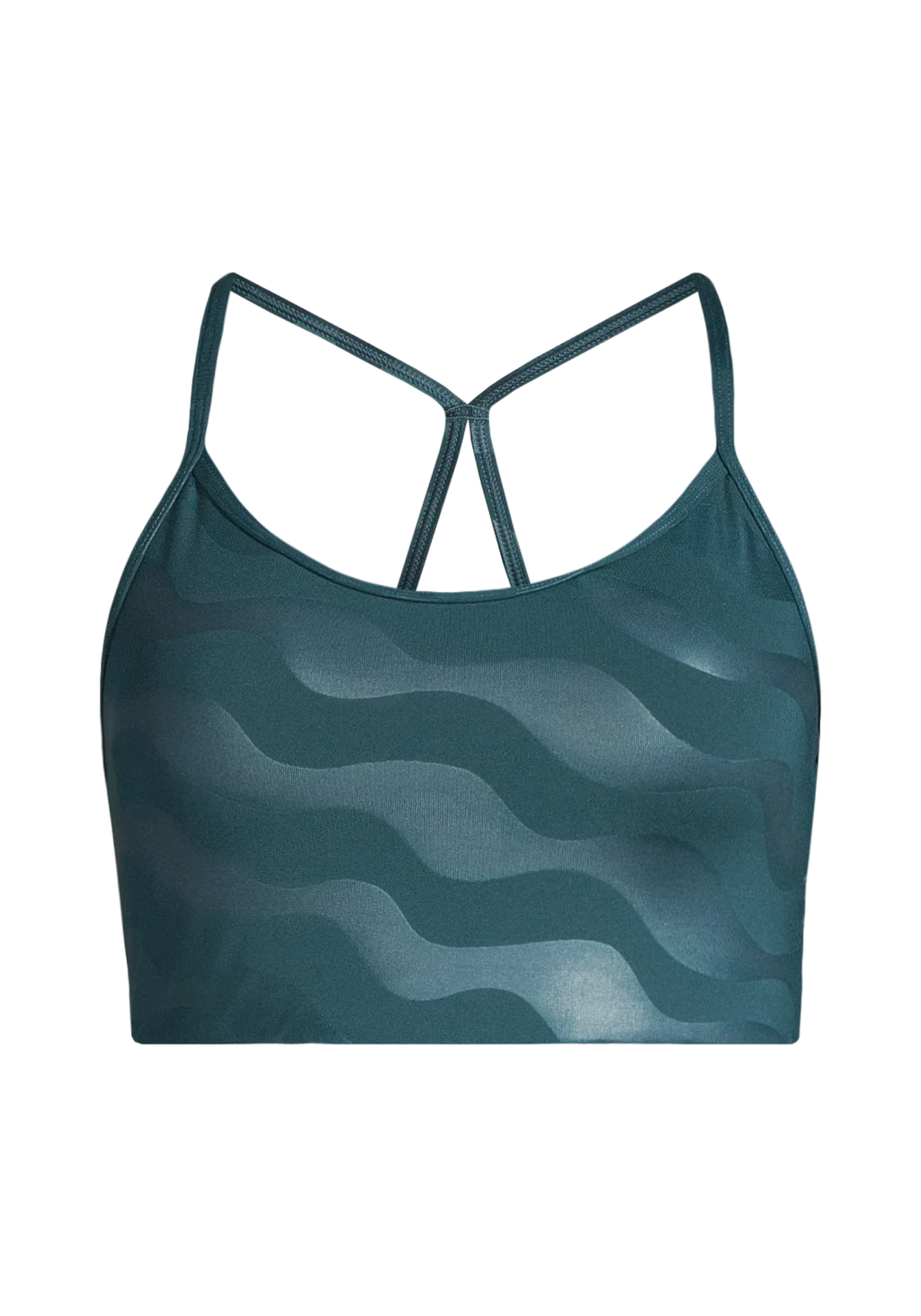 Sleek Strappy Sports Bra Printed - Ocean Geo