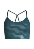 Sleek Strappy Sports Bra Printed - Ocean Geo