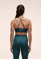 Sleek Strappy Sports Bra Printed - Ocean Geo