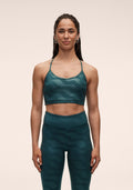 Sleek Strappy Sports Bra Printed - Ocean Geo