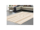 Tapis Poil Ras Irana Motif Géométrique - Beige