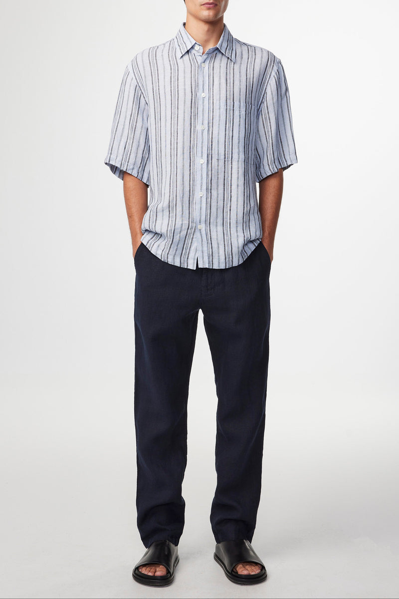T-Shirt Hans Ss - Navy Stripe