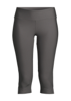 Capri Slit Regular Waist Tights - Dk Grey