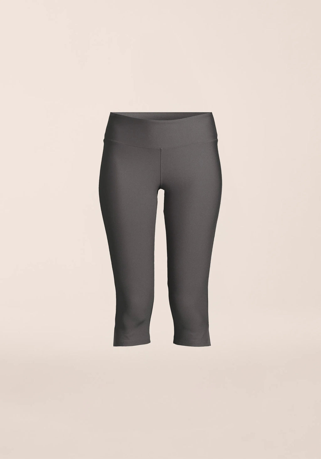 Capri Slit Regular Waist Tights - Dk Grey