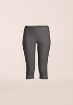 Capri Slit Regular Waist Tights - Dk Grey