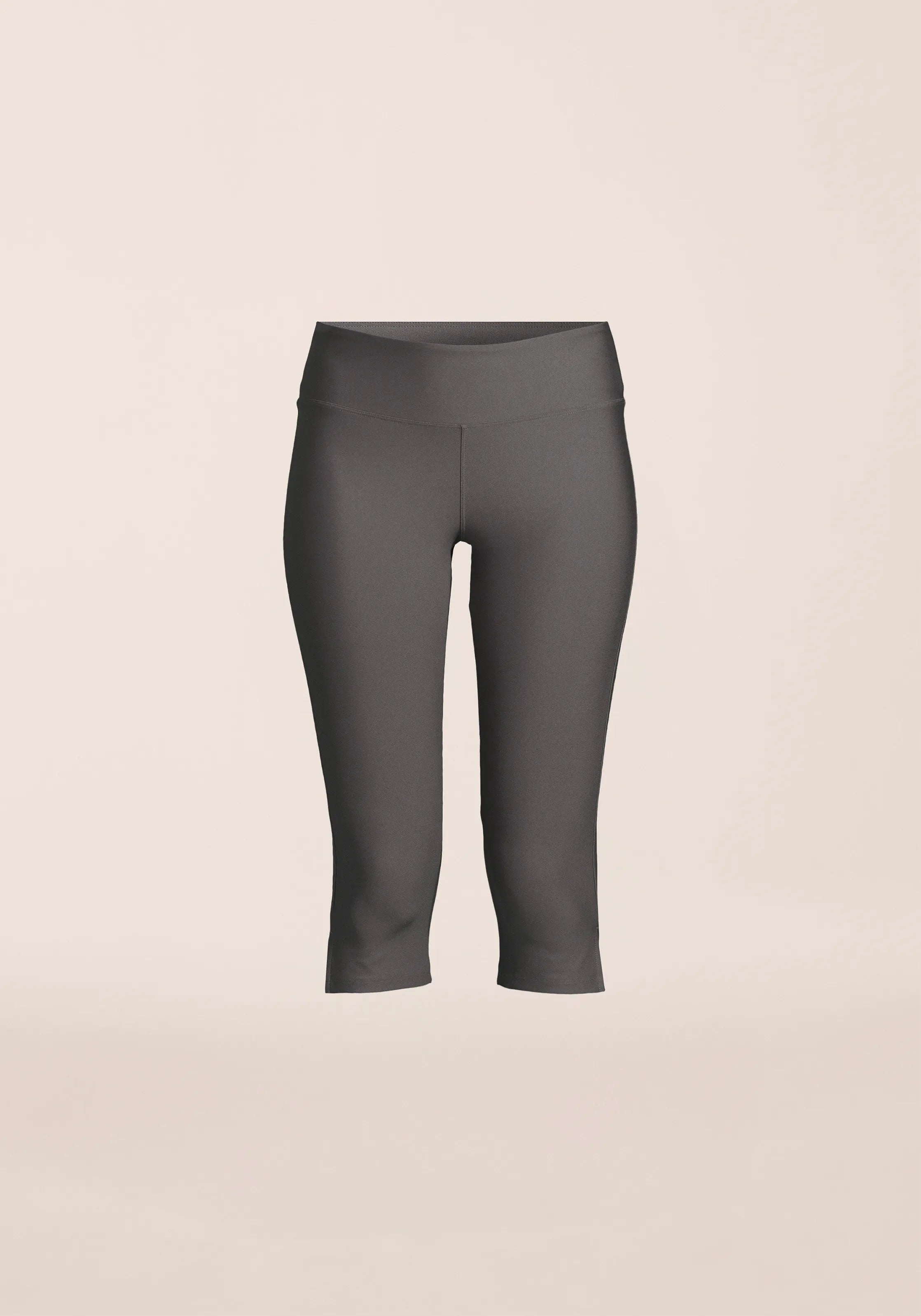 Capri Slit Regular Waist Tights - Dk Grey
