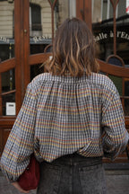 Colette Blue/Yellow Check Blouse