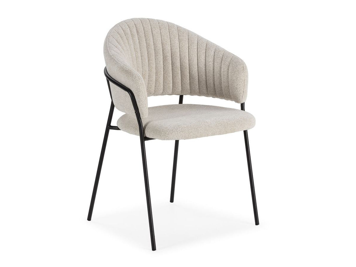 Lou - Lot De 2 Chaises - Tissu Texturé