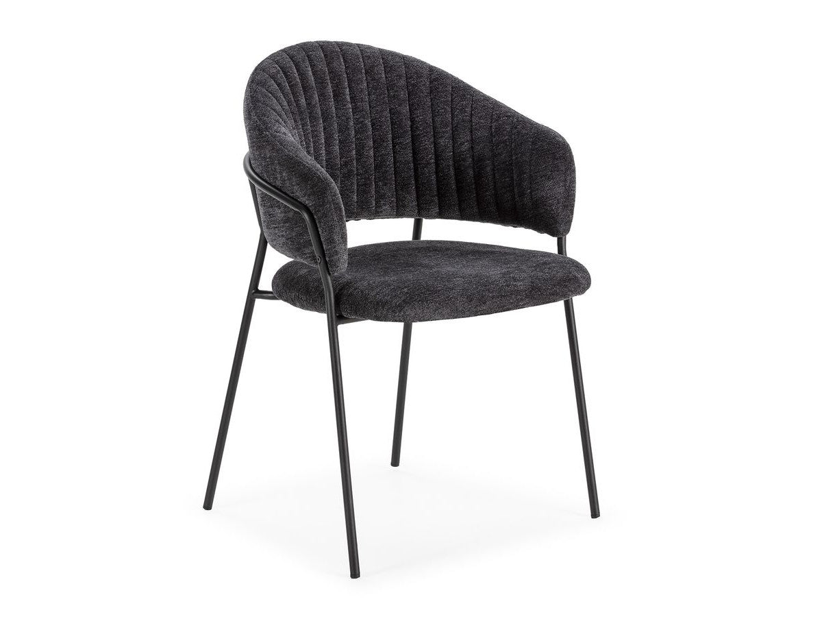 Lou - Lot De 2 Chaises - Tissu Texturé