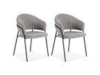 Lou - Lot De 2 Chaises - Tissu Texturé
