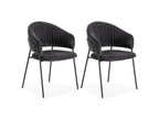 Lou - Lot De 2 Chaises - Tissu Texturé
