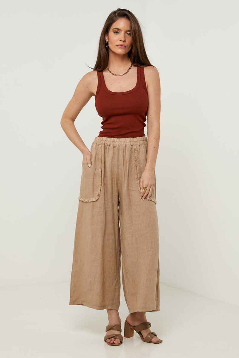 Pantalón - Camel - Mujer