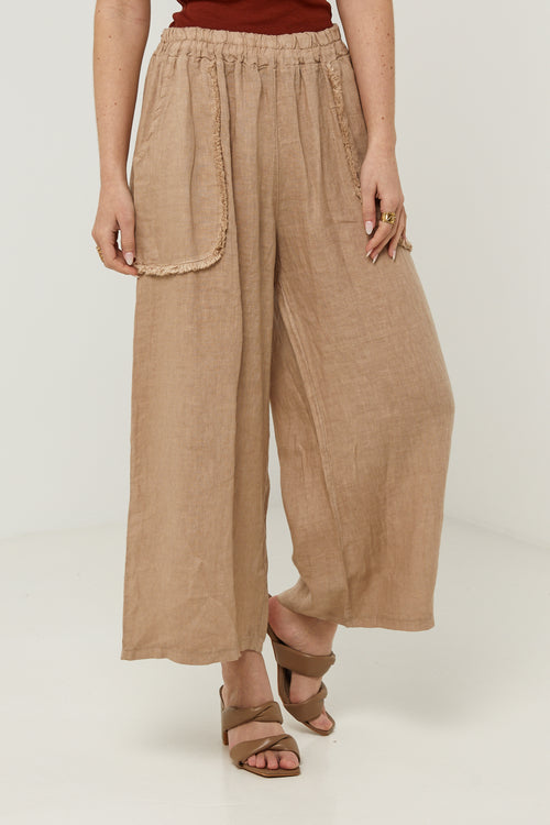 Pantalon - Camel - Femme