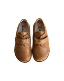 Chaussures Fille Resistantes Scratch Gaël - Cuir Camel Irisé - Fille