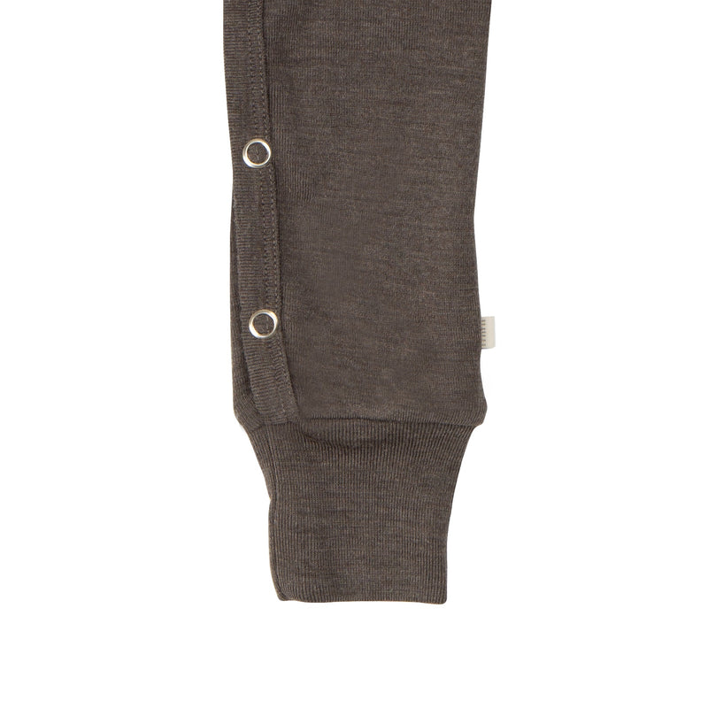 Troytt wool and silk dark chocolate pajamas - Minimalisma selection available on amaetc.com, eco-friendly concept store for children