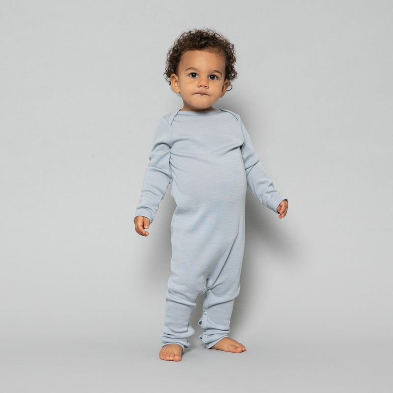 Minimalisma - Pijama Troytt De Lana Y Seda Azul Claro