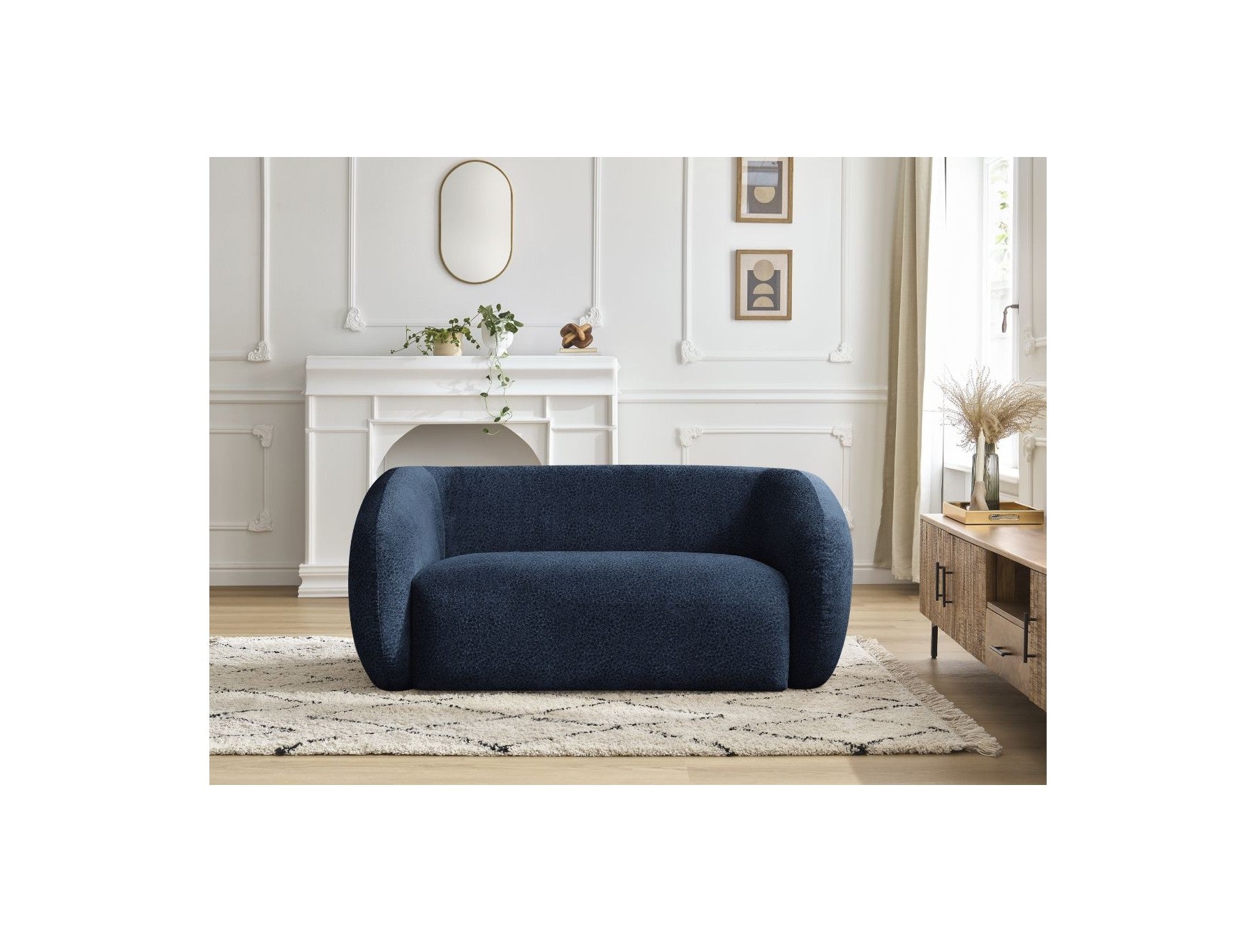 Celine - Canapé Droit Fixe 2 Places - Tissu Texturé