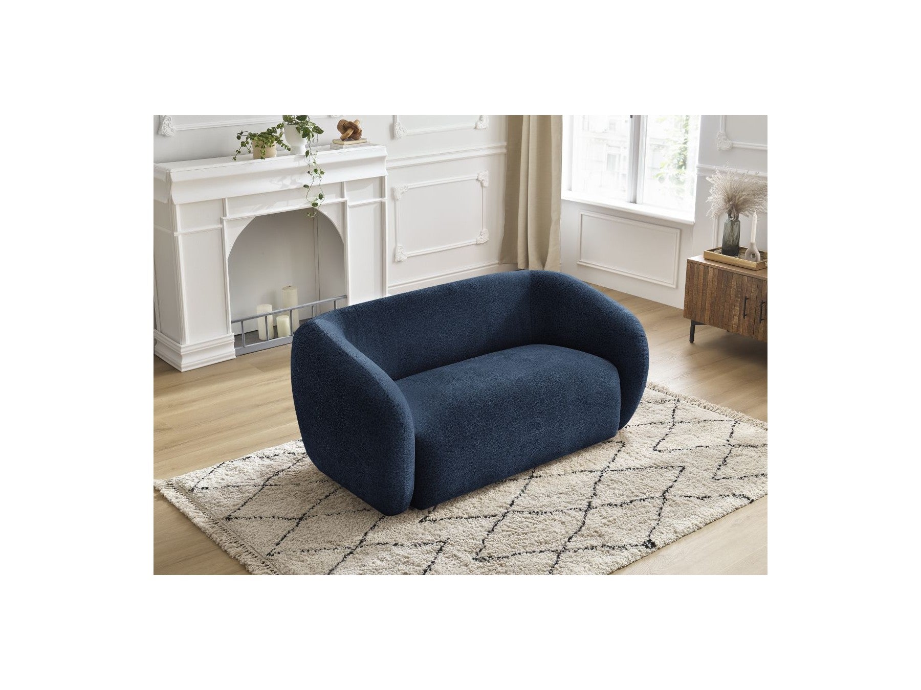 Celine - Canapé Droit Fixe 2 Places - Tissu Texturé
