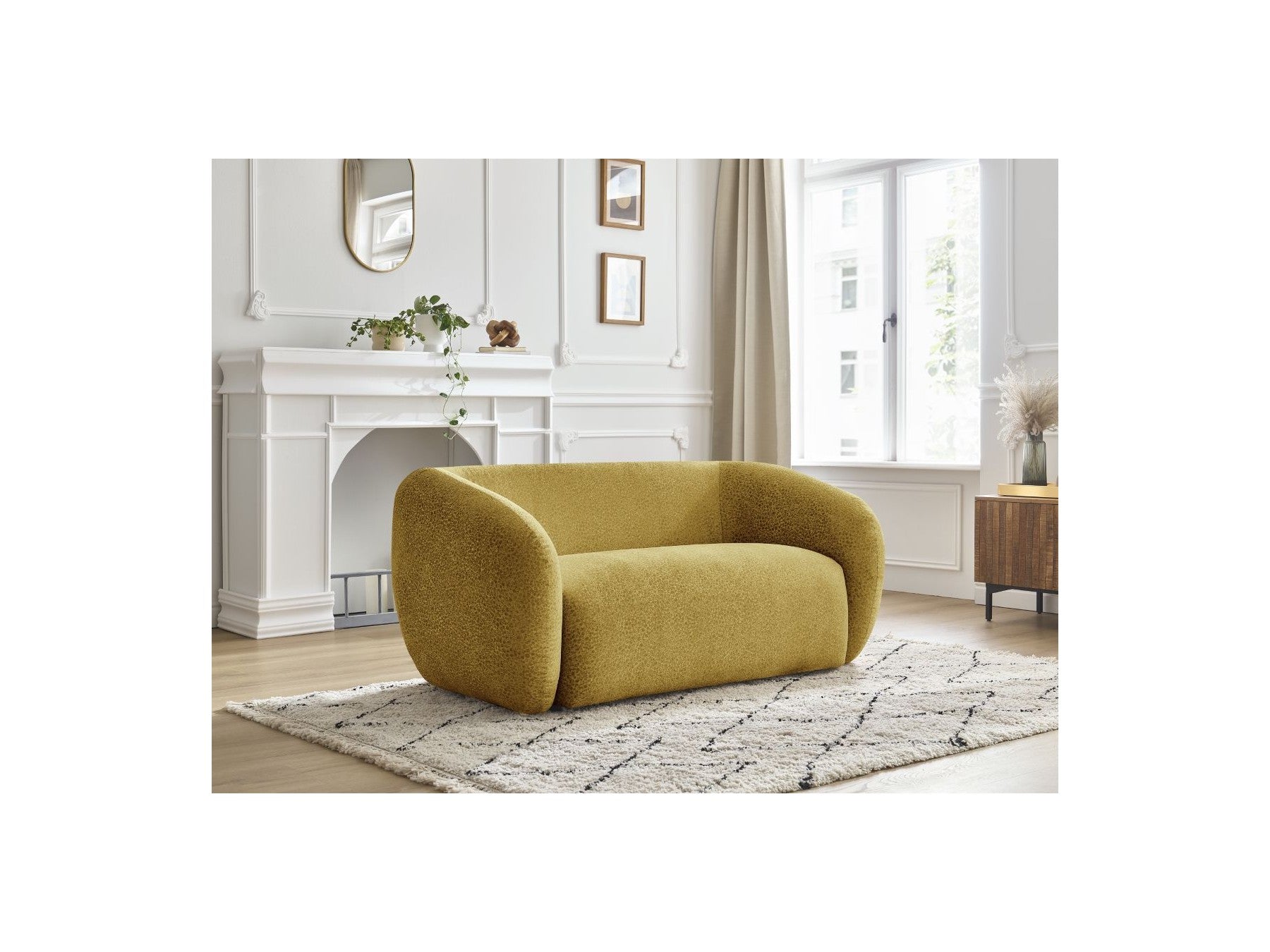 Celine - Canapé Droit Fixe 2 Places - Tissu Texturé