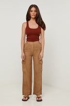 Trousers - Camel - Women