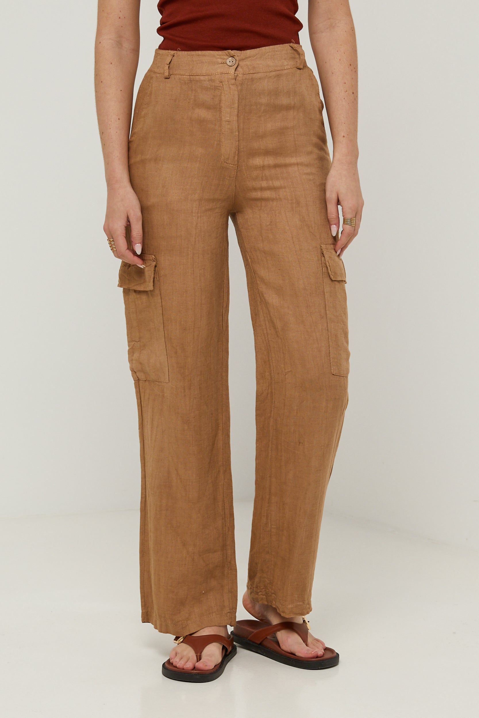 Trousers - Camel - Women