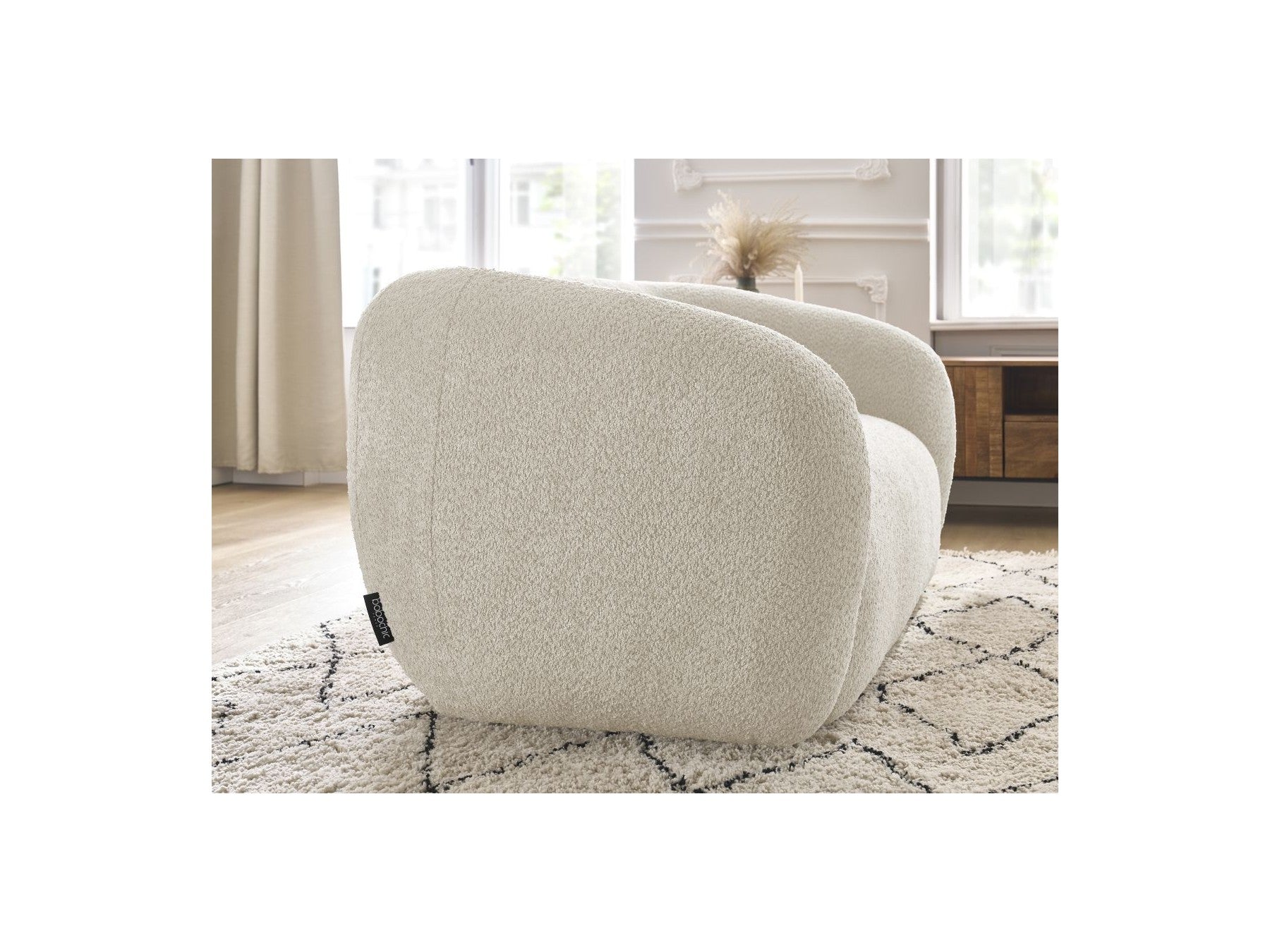 Celine - Canapé Droit Fixe 2 Places - Tissu Bouclette