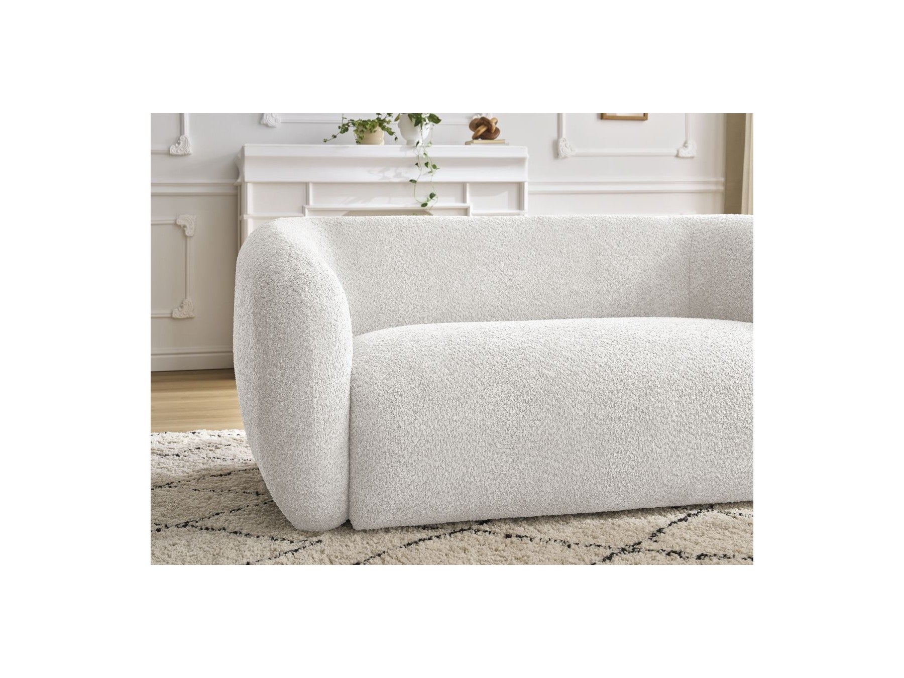 Celine - Canapé Droit Fixe 2 Places - Tissu Bouclette