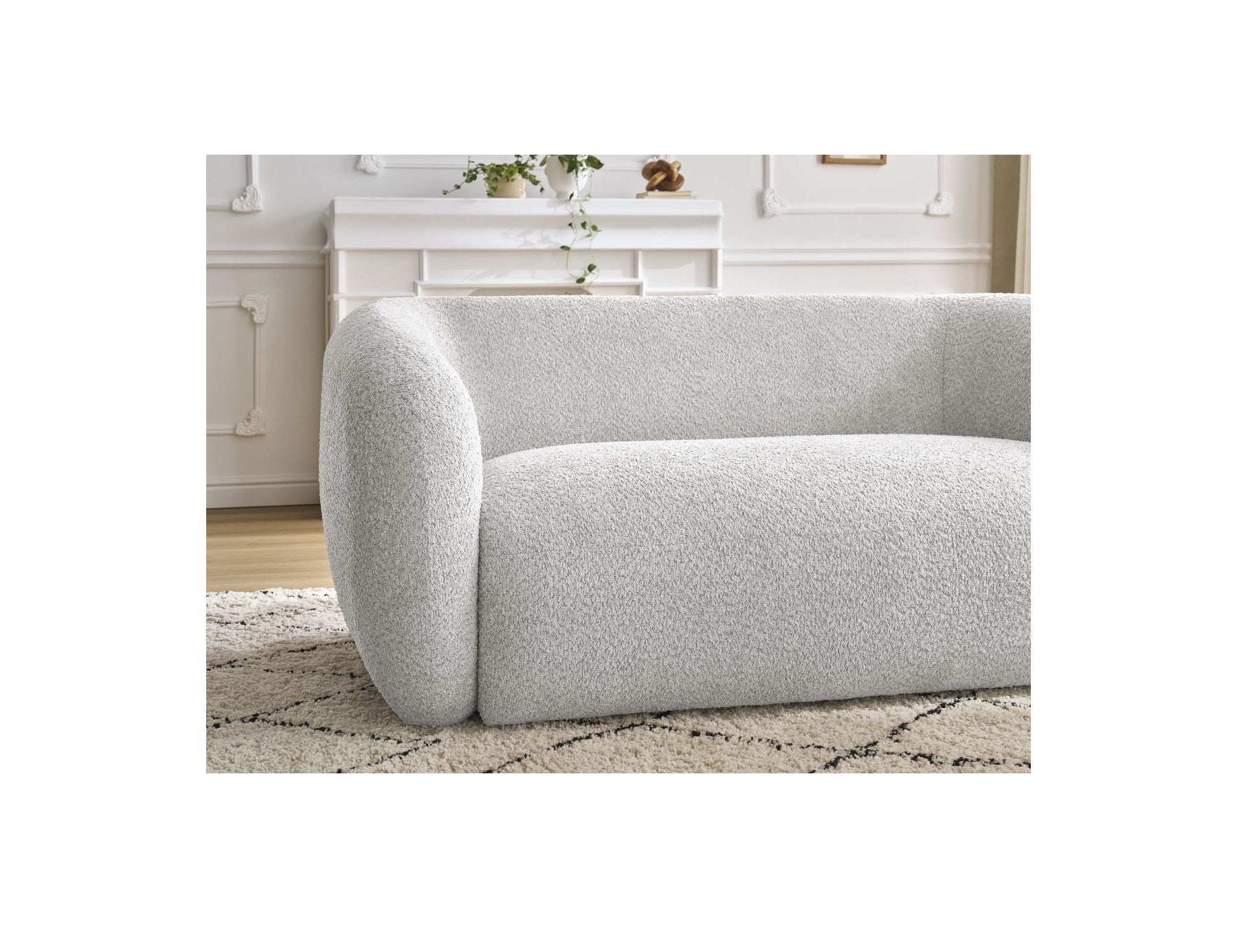 Celine - Canapé Droit Fixe 2 Places - Tissu Bouclette