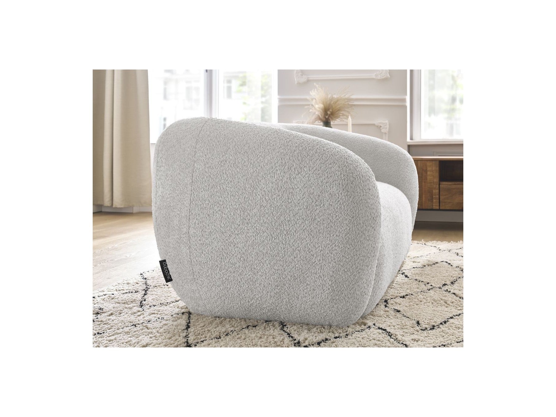 Celine - Canapé Droit Fixe 2 Places - Tissu Bouclette