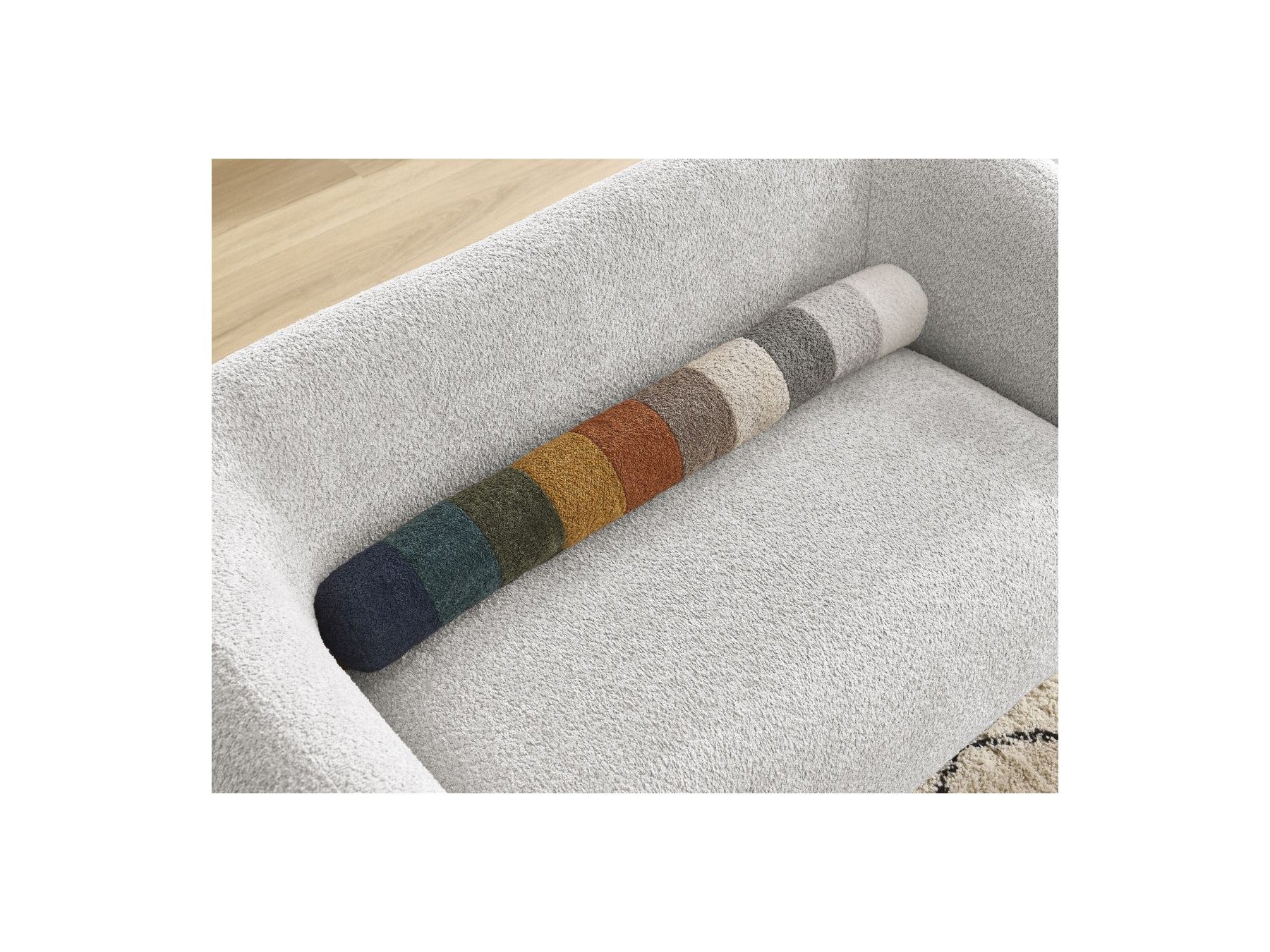 Celine - Canapé Droit Fixe 2 Places - Tissu Bouclette