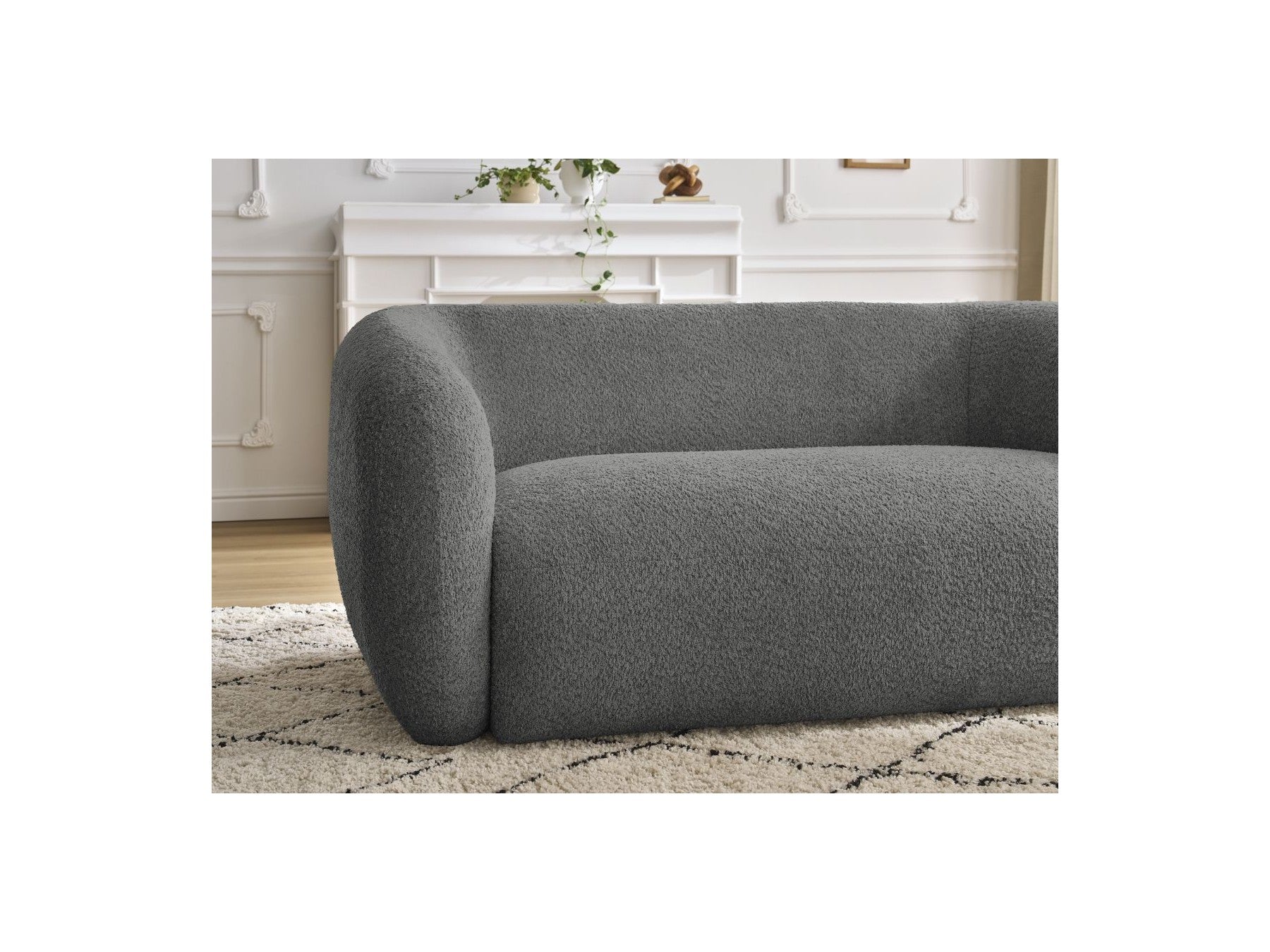 Celine - Canapé Droit Fixe 2 Places - Tissu Bouclette