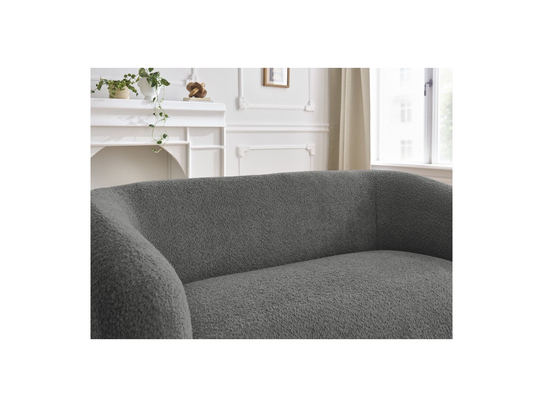 Celine - Canapé Droit Fixe 2 Places - Tissu Bouclette