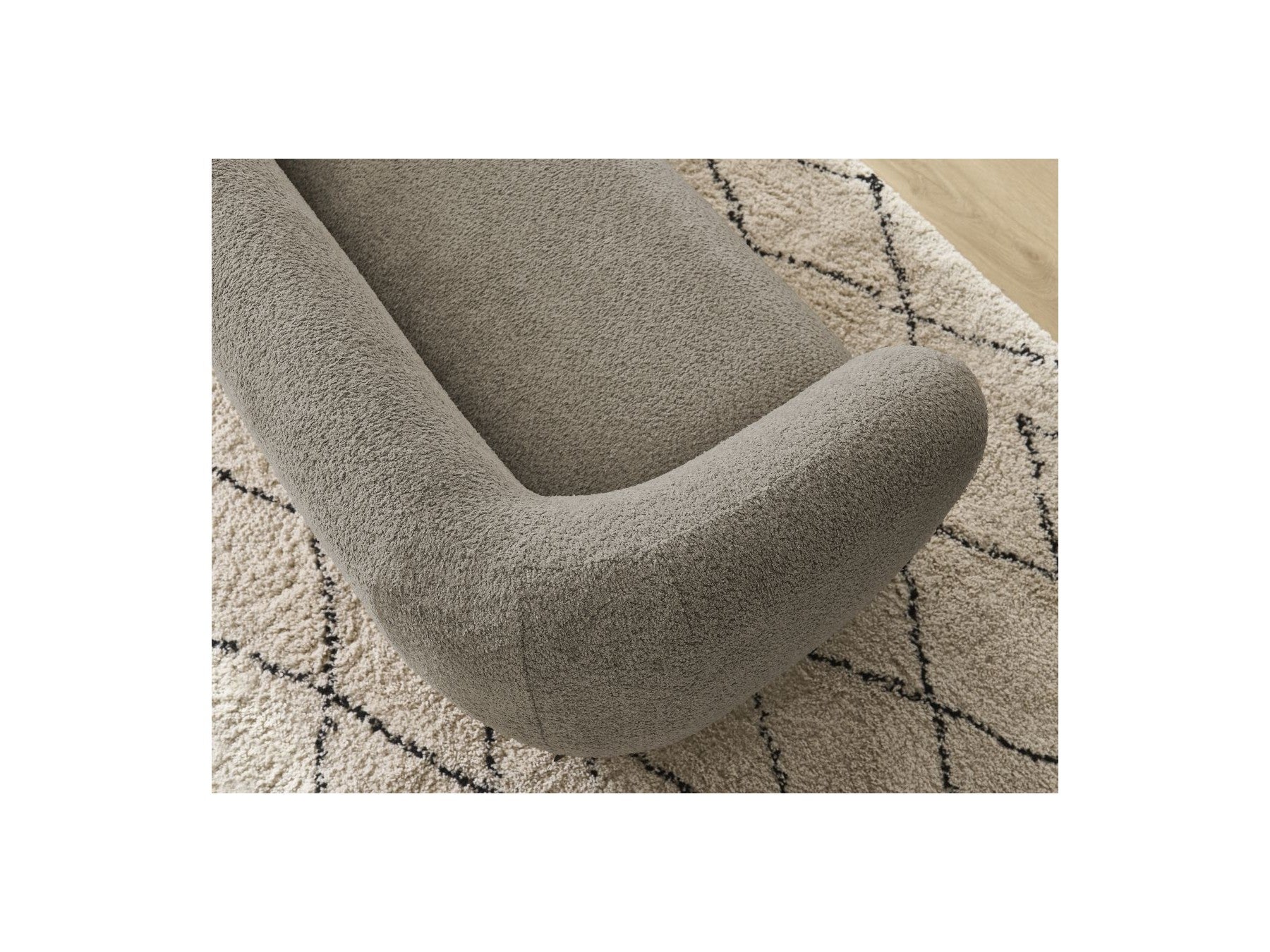 Celine - Canapé Droit Fixe 2 Places - Tissu Bouclette