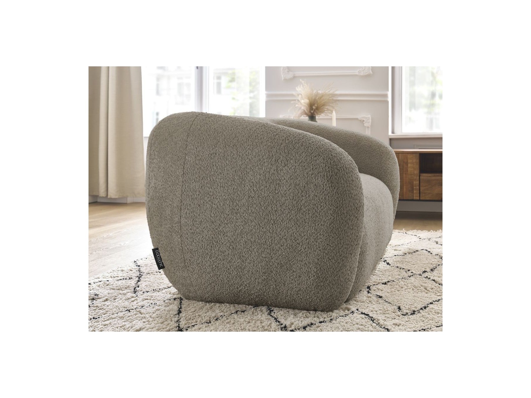 Celine - Canapé Droit Fixe 2 Places - Tissu Bouclette