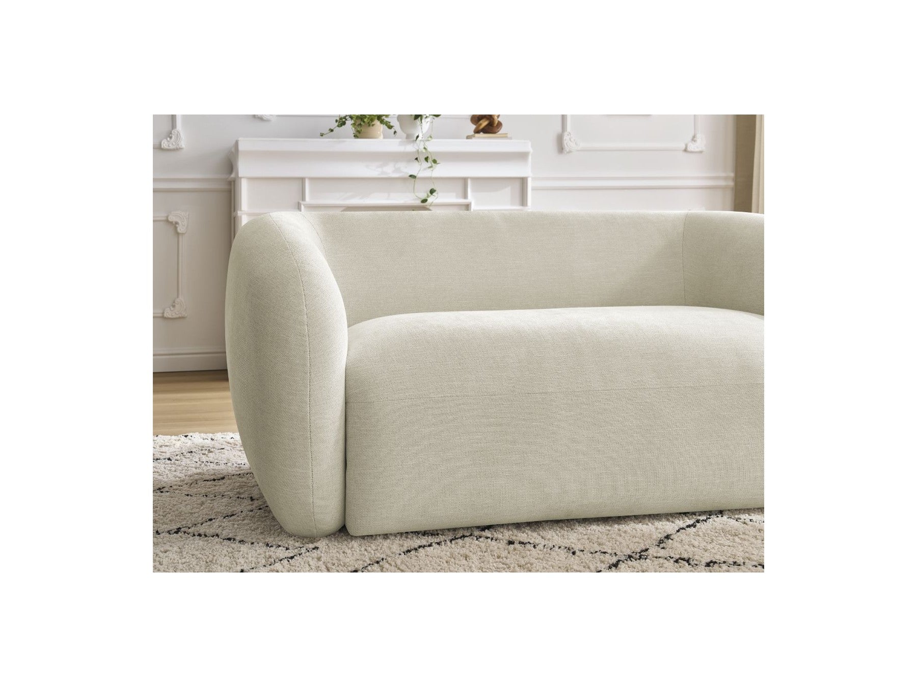Celine - Canapé Droit Fixe 2 Places - Tissu Lisse