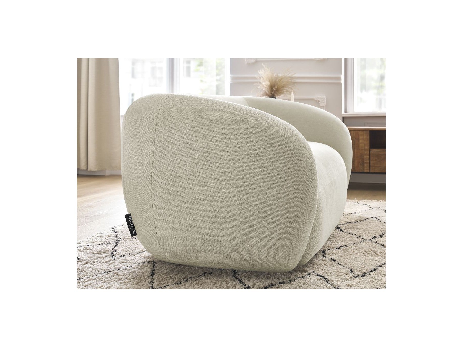 Celine - Canapé Droit Fixe 2 Places - Tissu Lisse