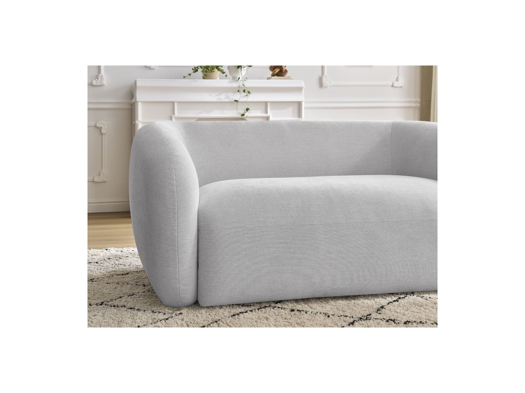 Celine - Canapé Droit Fixe 2 Places - Tissu Lisse