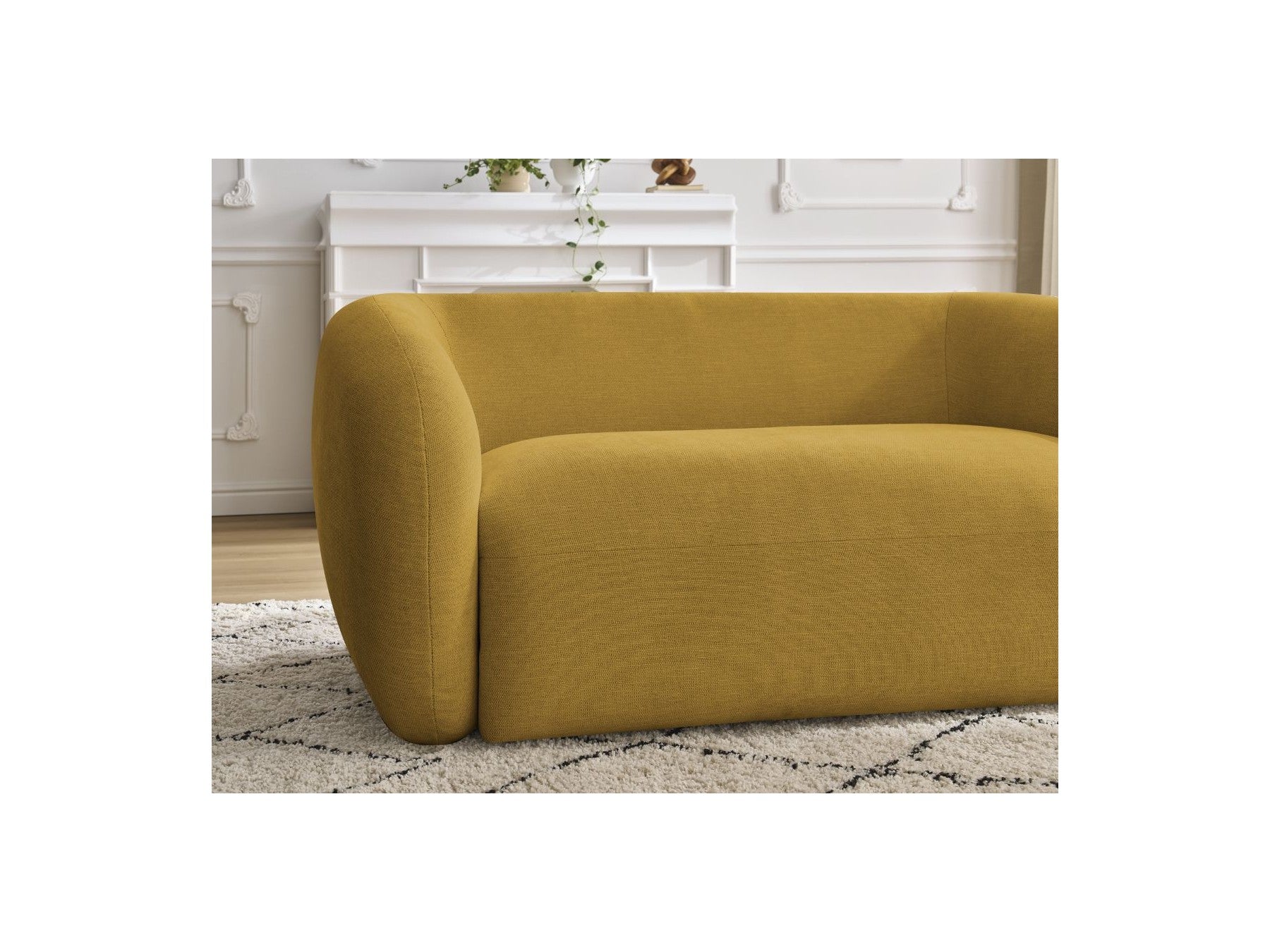 Celine - Canapé Droit Fixe 2 Places - Tissu Lisse