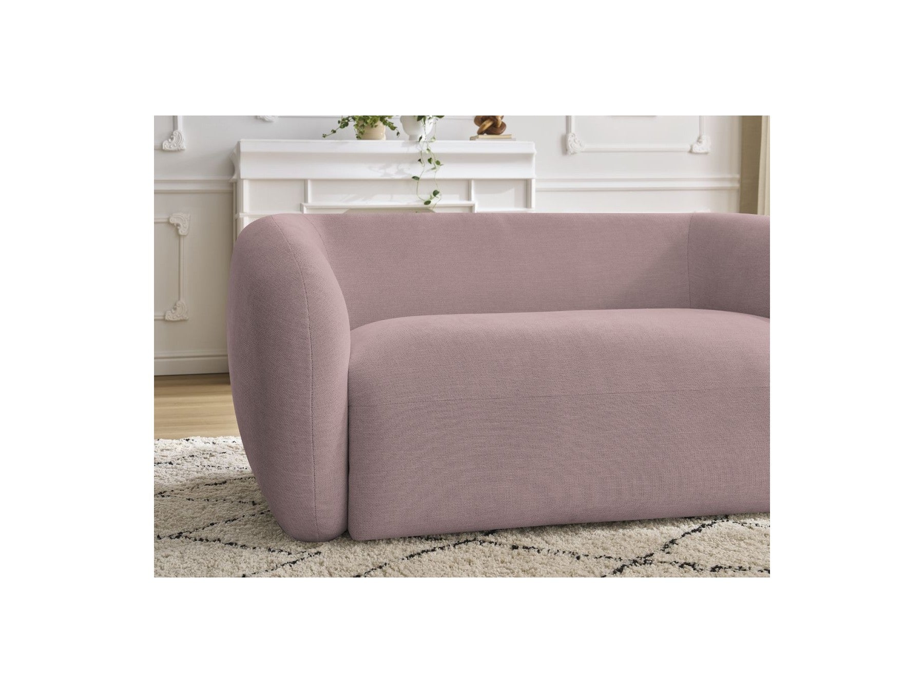 Celine - Canapé Droit Fixe 2 Places - Tissu Lisse