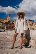 Aya Lin Playsuit White Viscose
