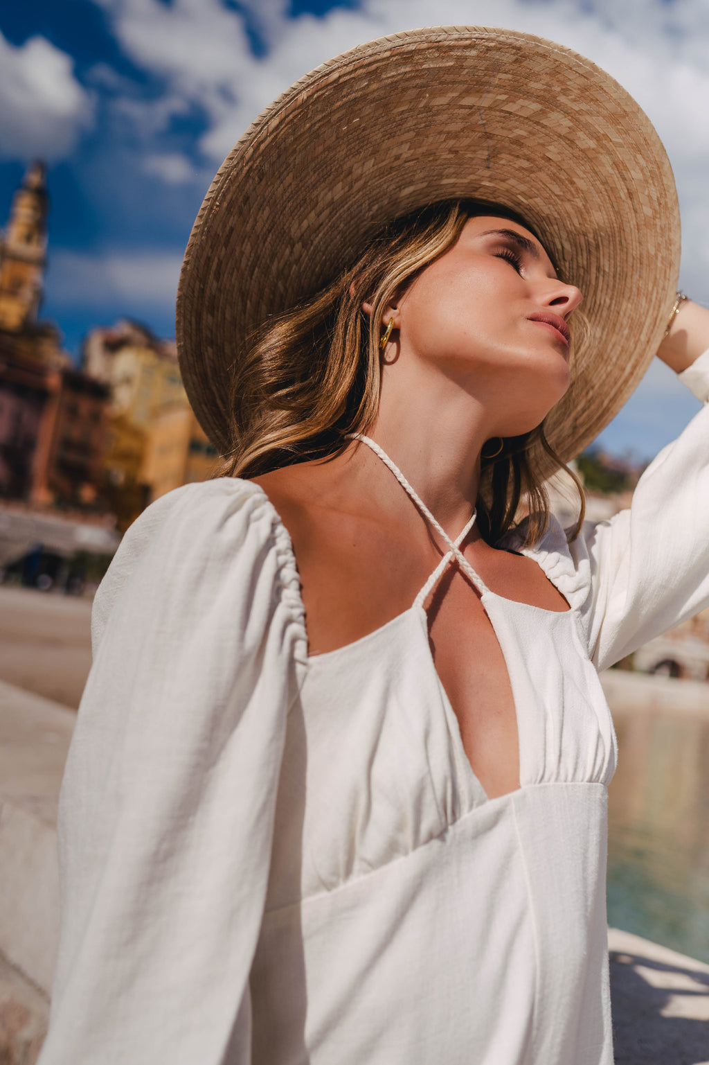 Aya Lin Playsuit White Viscose