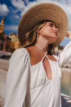 Aya Lin Playsuit White Viscose