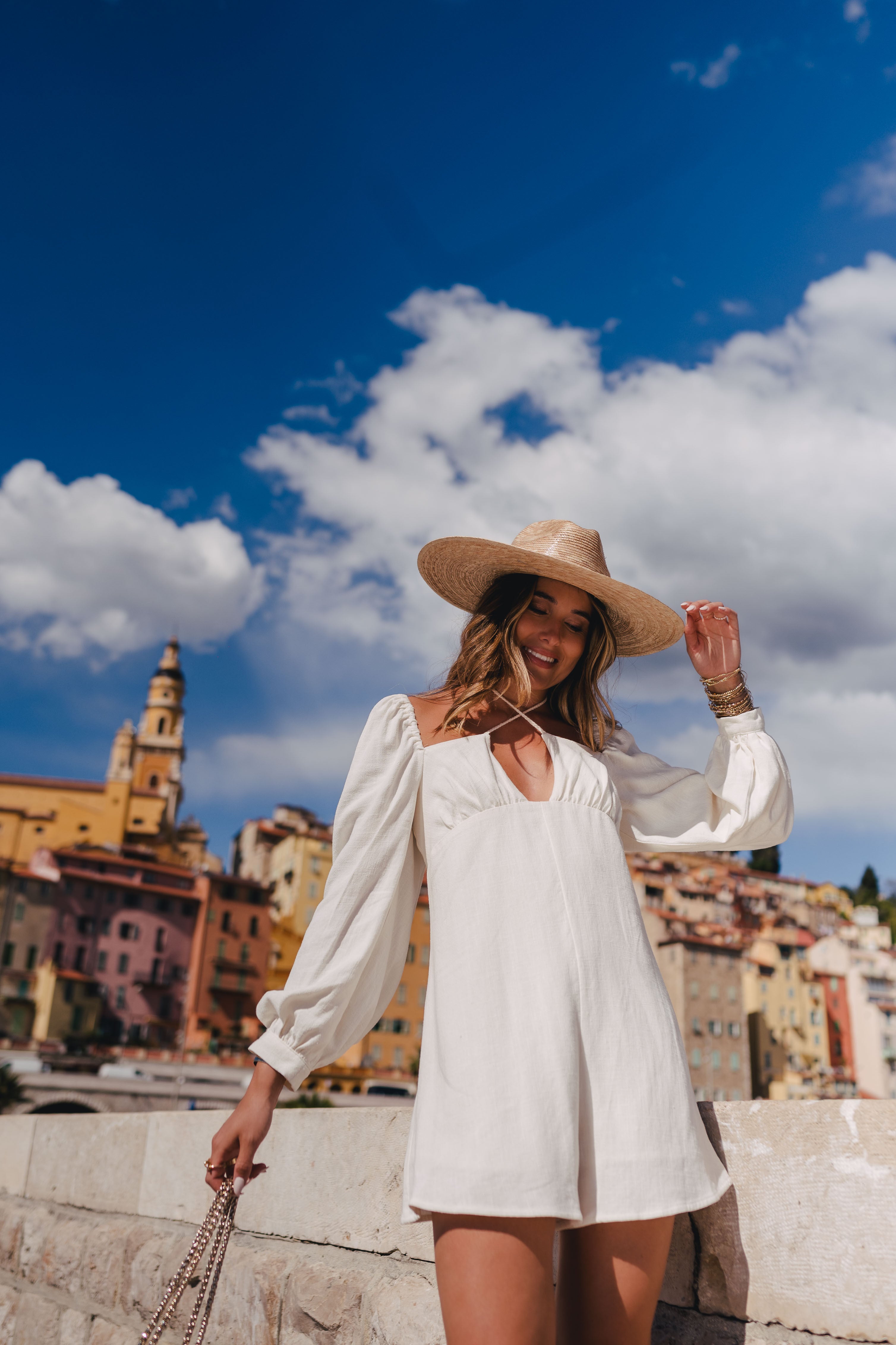 Aya Lin Playsuit White Viscose