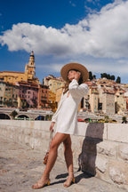 Aya Lin Playsuit White Viscose